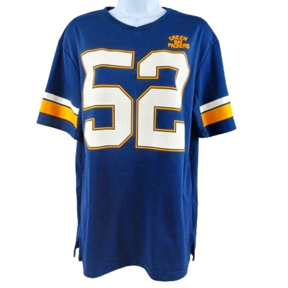 Navy Blue Clay Matthews V Neck Green Bay Packer Football Jersey NFL #52 Wm's Med - Picture 1 of 10